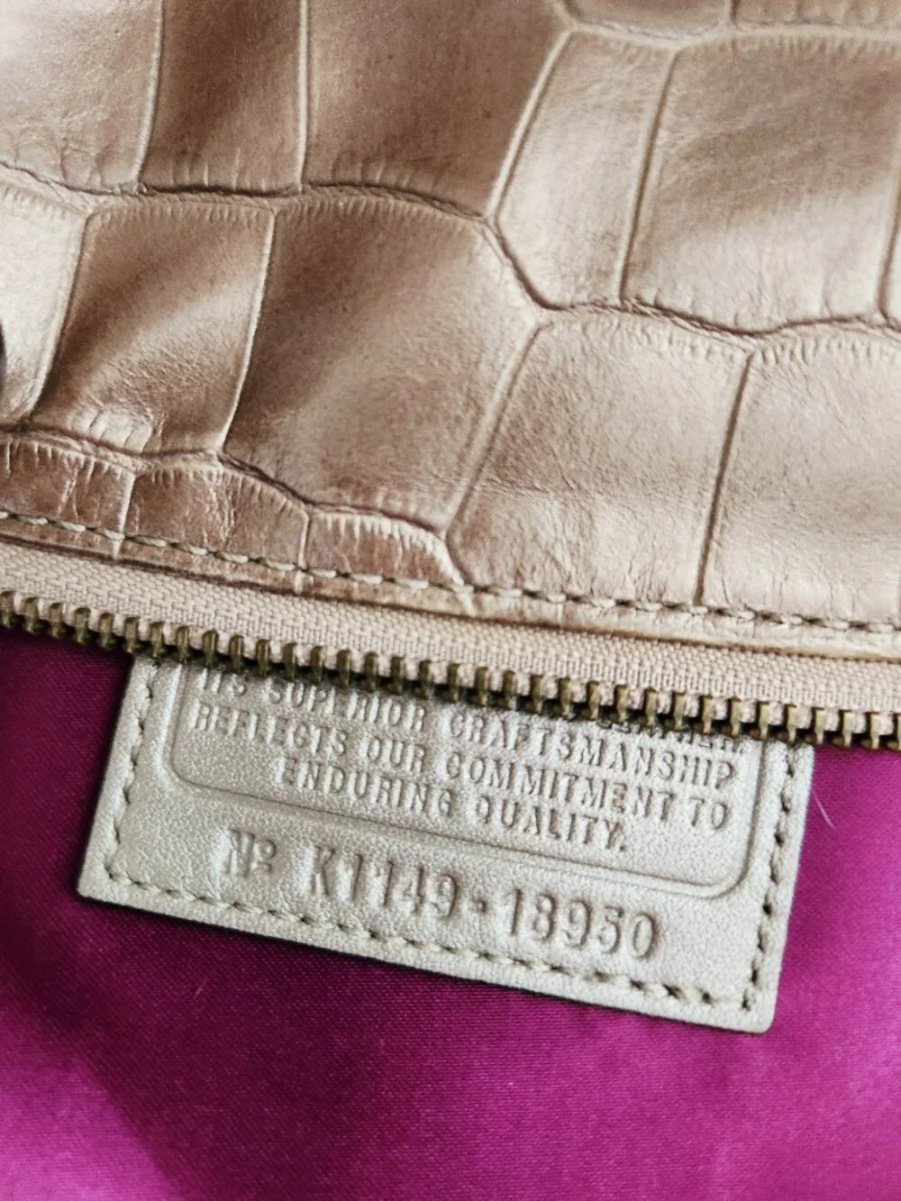 Coach Euc Madison Sophia Croc Brown Leather Shoulder Bag Purse